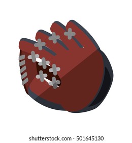 baseball catcher glove isolated icon vector illustration design