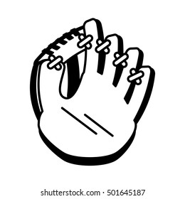 baseball catcher glove isolated icon vector illustration design