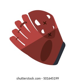 baseball catcher glove isolated icon vector illustration design