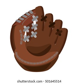 baseball catcher glove isolated icon vector illustration design