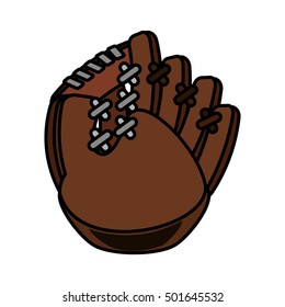 baseball catcher glove isolated icon vector illustration design