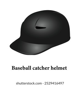 Capacete de captura de beisebol Ilustração sobre fundo branco Vol 02