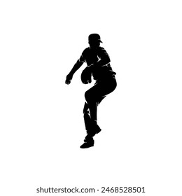 baseball catcher player silhouette template