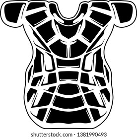 Baseball Catchers Pads With Thick Padding For Chest Protection svg