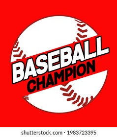 BASEBALL CHAMPION TEXT, BASEBALL BALL