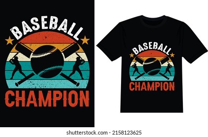 Baseball Champion vector t shirt design 