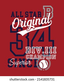 baseball champions, t-shirt graphics, vectors illustration