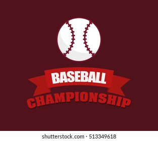 baseball championship ball icon vector illustration graphic design