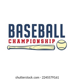 Baseball Championship design template, vector illustration