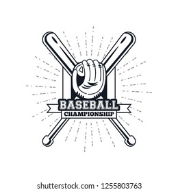 Baseball championship emblem