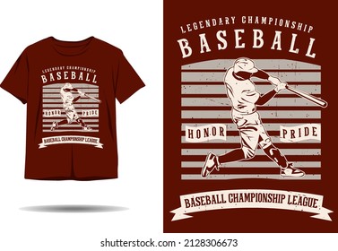 Baseball championship league silhouette t shirt design