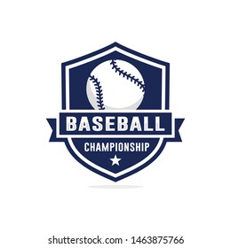 Baseball Championship Logo Design Vector Stock Vector (Royalty Free ...