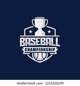 Baseball championship logo design vector