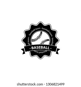 Baseball championship logo template. Flat design