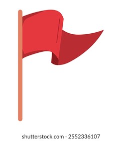 baseball championship red flag icon isolated