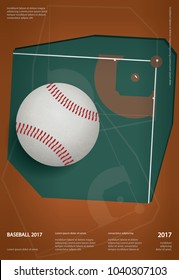 Baseball Championship Sport Poster Design Vector Illustration