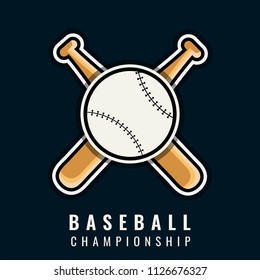 Baseball championship template or flyer design for sport tournament concept.