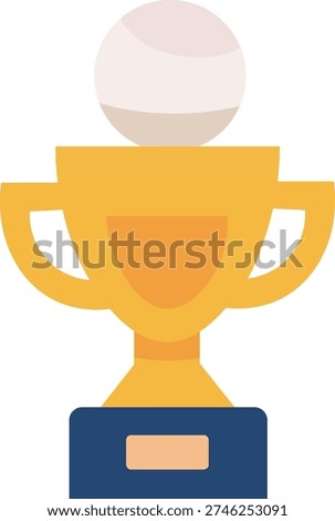 Baseball Championship Trophy Award Vector Illustration