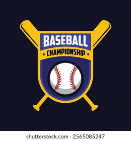 Baseball championship vector logo template