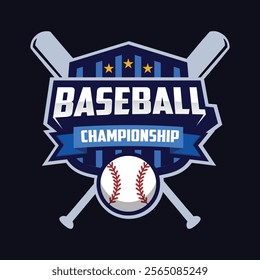 Baseball championship vector logo template