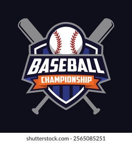 Baseball championship vector logo template