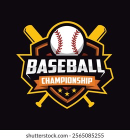 Baseball championship vector logo template