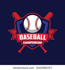 Baseball championship vector logo template