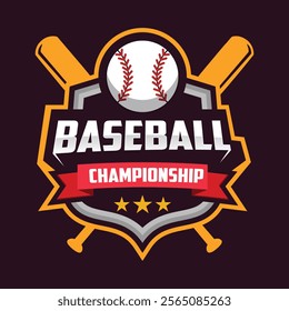 Baseball championship vector logo template