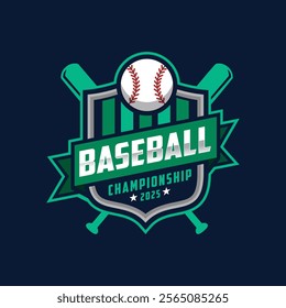 Baseball championship vector logo template