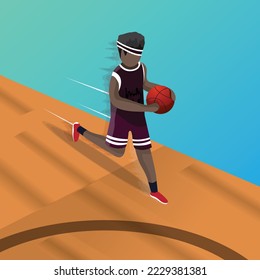 Carácter de béisbol en el diseño de arte vector de acción