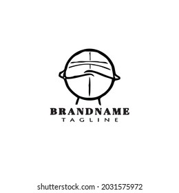 plantilla de diseño de logotipo de carácter de béisbol icono de ilustración vectorial moderna
