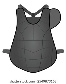 Baseball chest protection. vector illustration