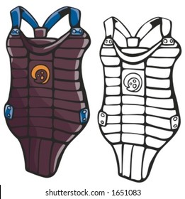 Baseball chest protector. Vector illustration