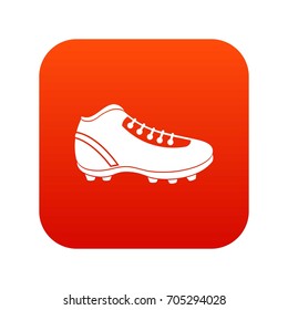 Baseball cleat icon digital red for any design isolated on white vector illustration