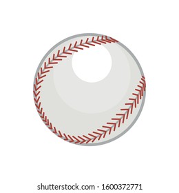 Baseball closeup isolated on white background. vector illustration design