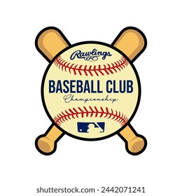 Baseball club championship logo illustration design