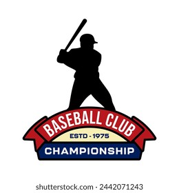 Baseball club championship logo illustration design