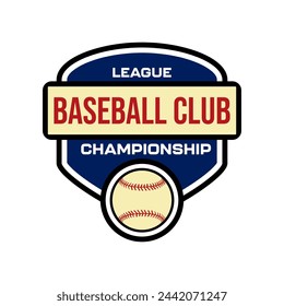 Baseball club championship logo illustration design