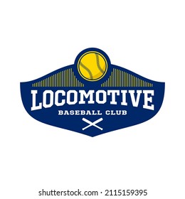 Baseball club of Locomotive logo and icon
