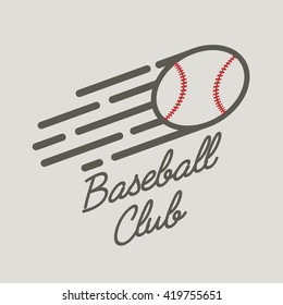 Baseball club logo, badge or symbol design concept with ball 