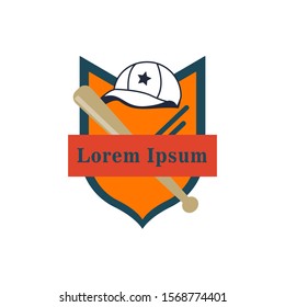 baseball club logo. baseball team logo vector illustration. baseball badge icon.