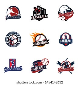 Baseball club logo template vector. Sport logo concept
