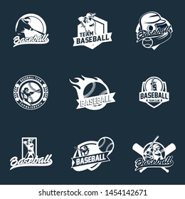 Baseball club logo template vector. Sport logo concept