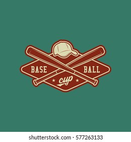 baseball club logo. vintage sport emblem. vector illustration