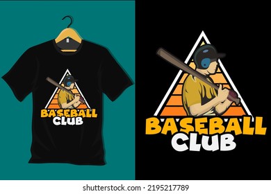Club De Baseball Retro Vintage T Shirt Design
