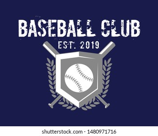 Baseball club typography design concept for T shirt Graphic Print Casual, vector image illustration.