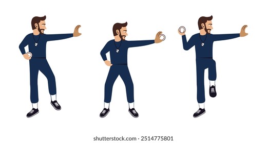 Baseball treinador personagem Design Illustration vetorial eps formato, adequado para suas necessidades de design, logotipo, ilustração, animação, etc.