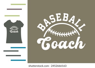 Diseño de camiseta de entrenador de béisbol