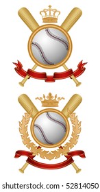 Baseball coat of arms. Vector illustration.