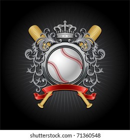 Baseball coat of arms. Vector illustration.